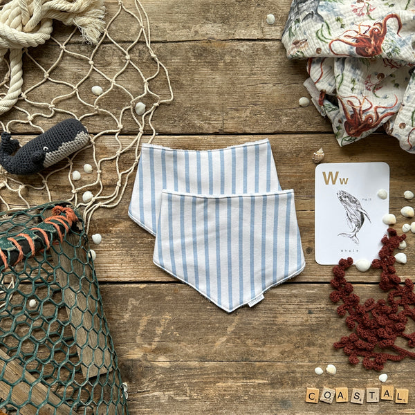 Coastal Stripe Dribble Bib | Ready To Post