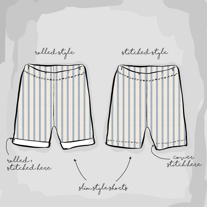 Coastal Stripe Rolled Shorts | Ready To Post