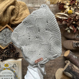 Merino Wool-Blend Elf openwork bonnet | Nougat