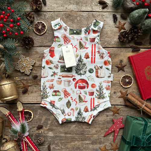 Cosy Christmas Bloomer Romper