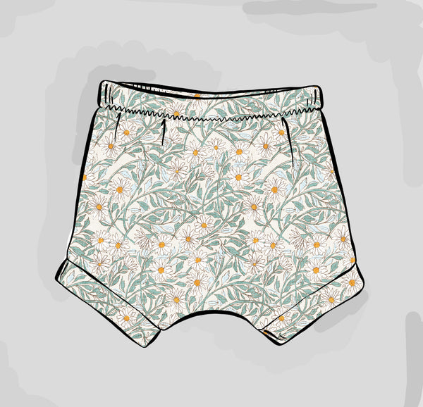 Daisies Cuffed Shorts