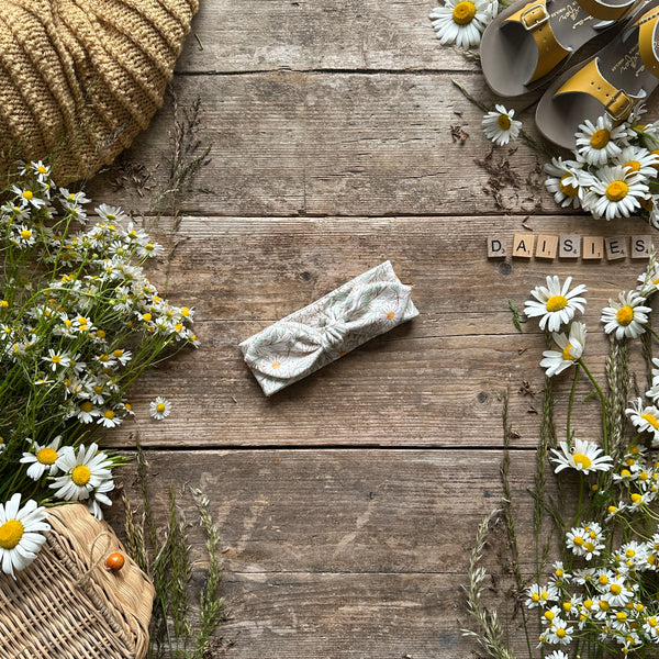 Daisies Knot Bow Headband