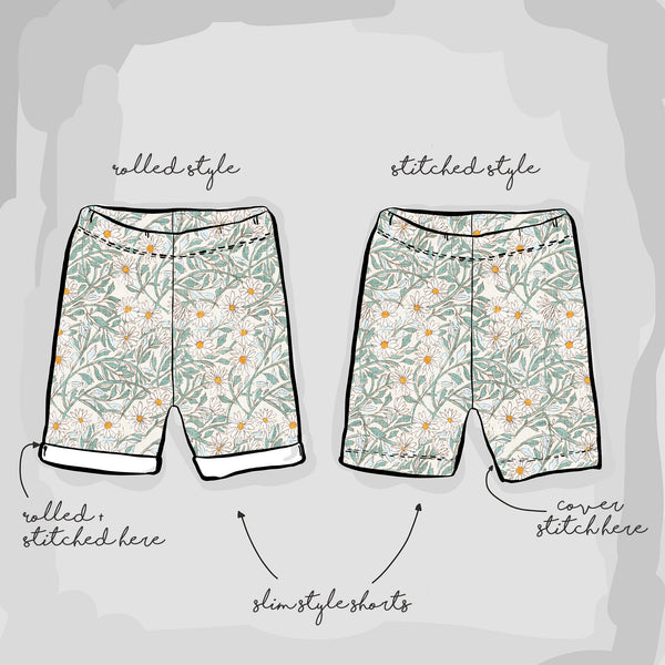 Daisies Rolled Shorts | Ready To Post