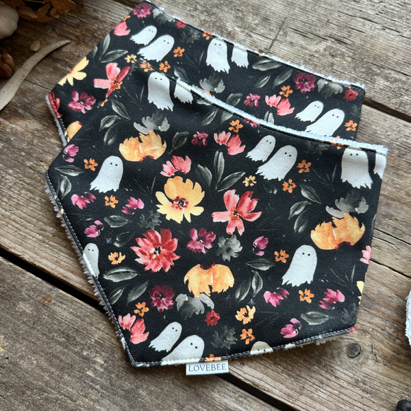 Dark Bootiful Blooms Dribble Bib