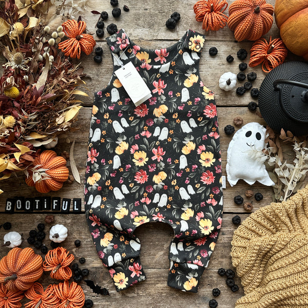 Dark Bootiful Blooms Long Romper