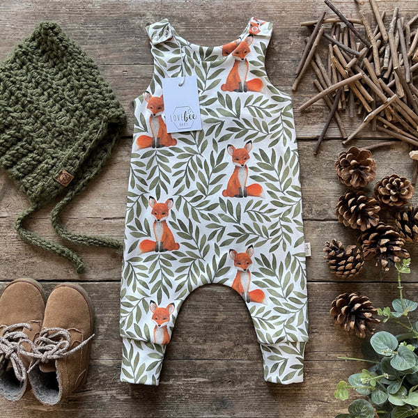 Fox And Leaves Long Romper | Ready To Post