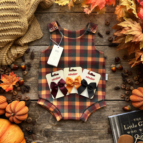 Halloween Check Bloomer Romper