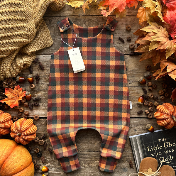 Halloween Check Long Romper