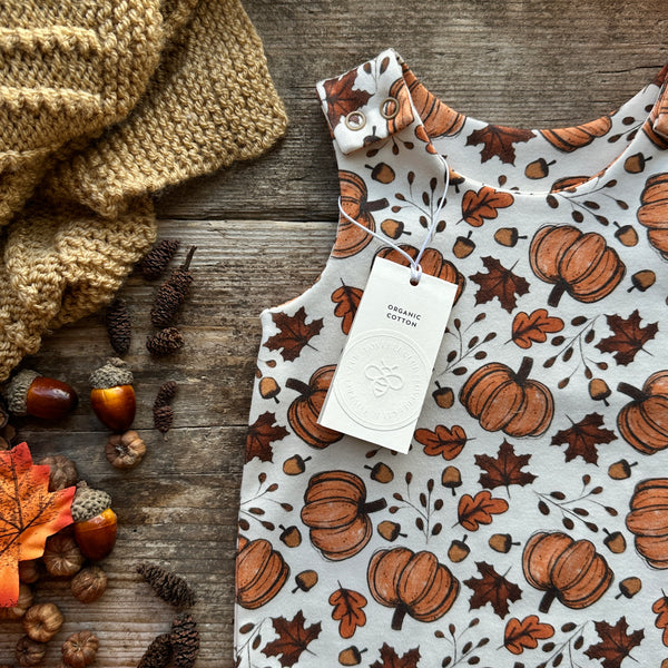 Rustic Pumpkins Bloomer Romper