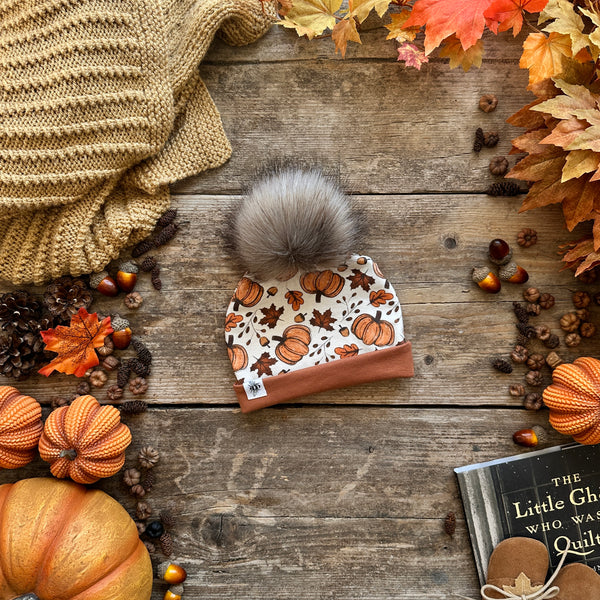 Rustic Pumpkins Bobble Hat