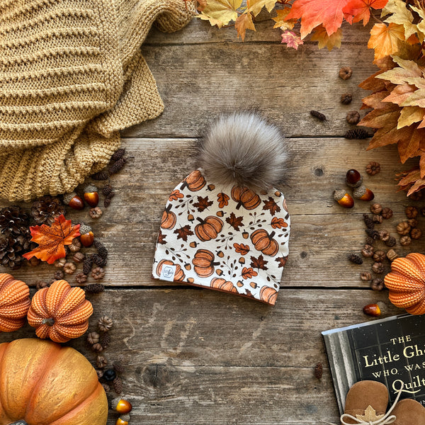 Rustic Pumpkins Bobble Hat