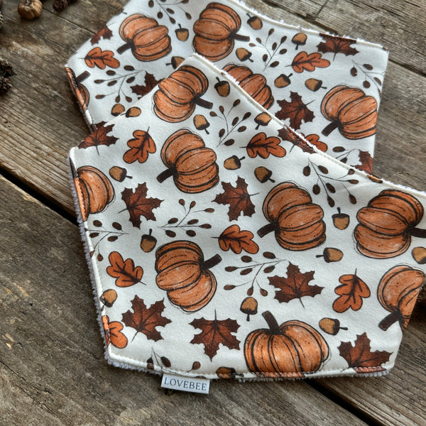 Rustic Pumpkins Dribble Bib