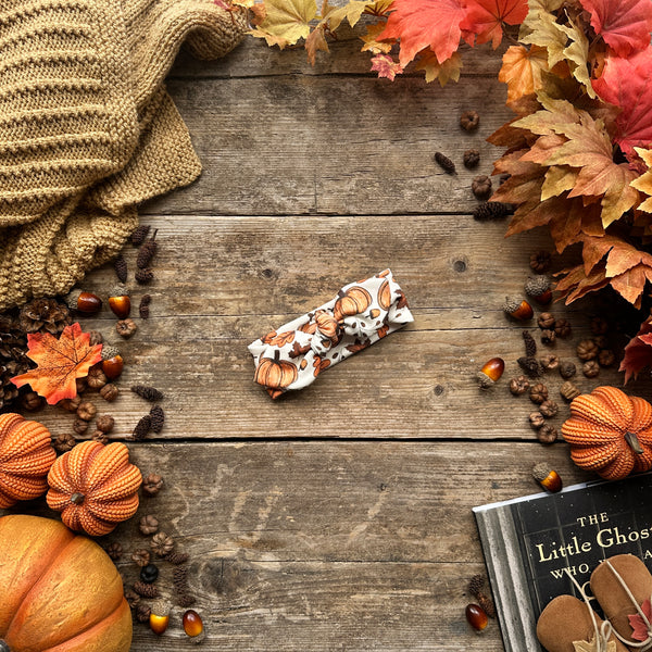 Rustic Pumpkins Knot Bow Headband