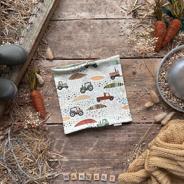 Harvest Tractor Printed Snood | Ready To Post