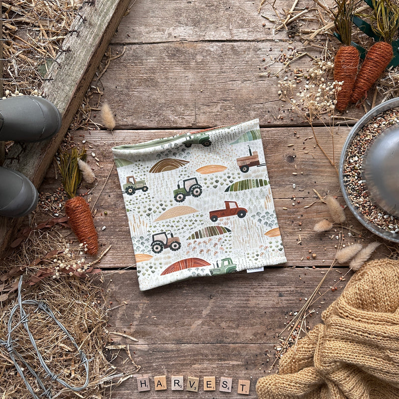 Harvest Tractor Printed Snood | Ready To Post