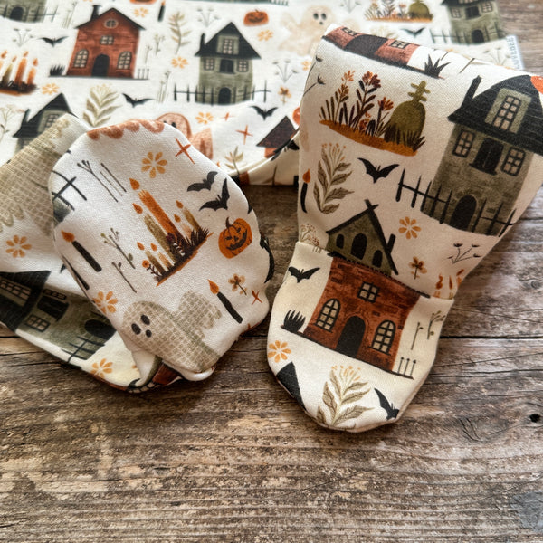 Haunted House Footed Romper | Ready To Post