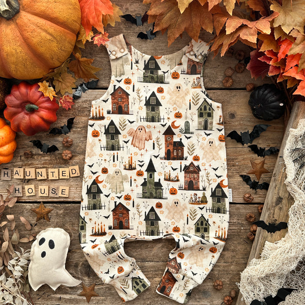 Haunted House Long Romper | Ready To Post