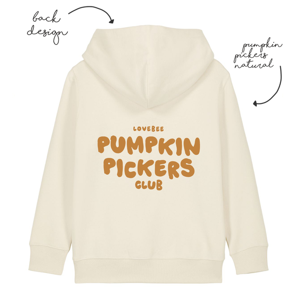 LoveBee Hoodies + T-shirts | Pumpkin Pickers | Natural Raw