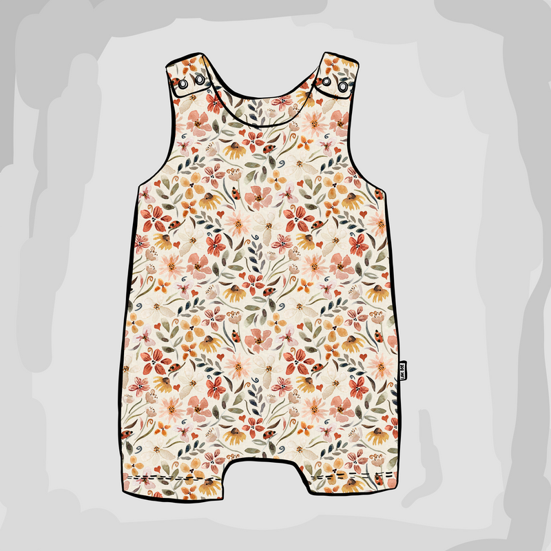 Ladybird Floral Short Romper | Ready To Post