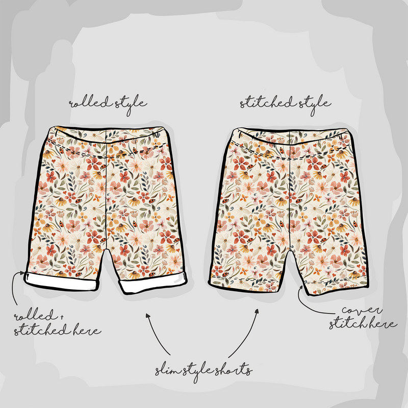 Ladybird Floral Stitched Shorts | Ready To Post