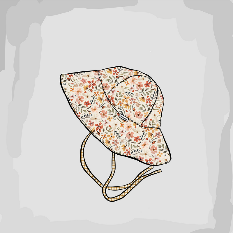 Ladybird Floral Brimmed Sun Hat