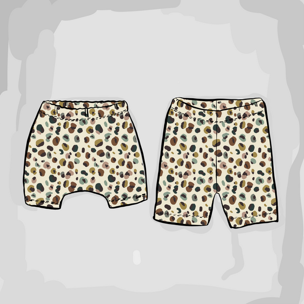 Leopard Harem Stitched Shorts | Ready To Post