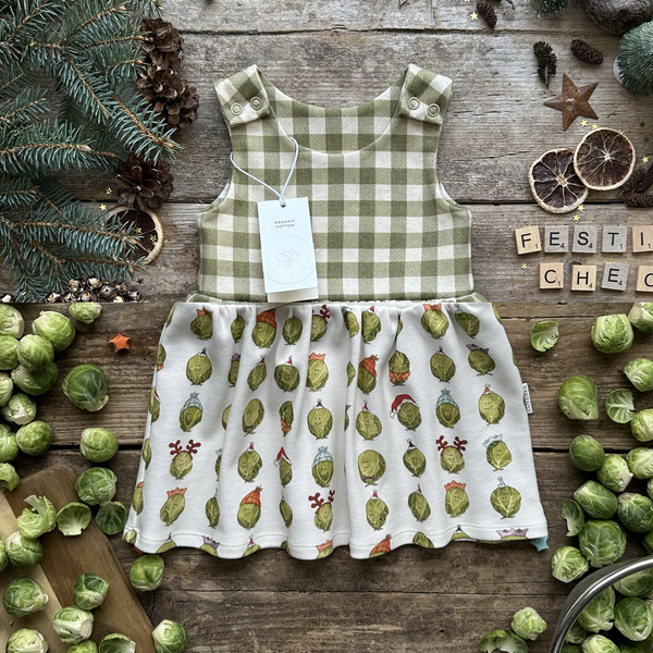 Moss Check + Sprouts Hybrid Dress