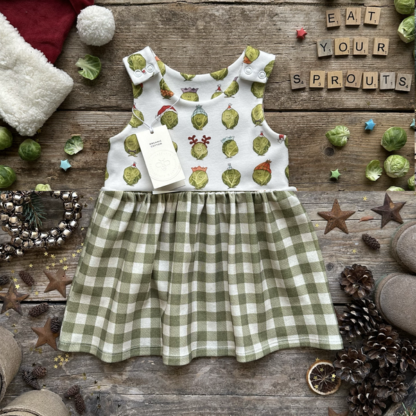 Moss Check + Sprouts Hybrid Dress