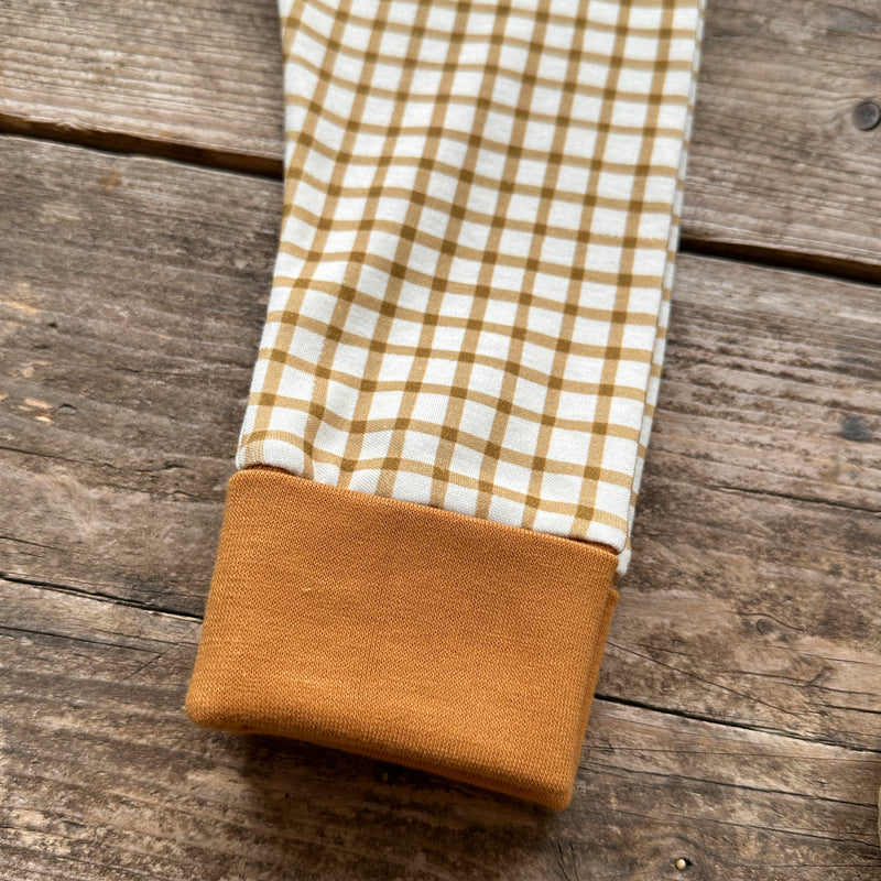 Mustard Gingham BeeJamas | Long