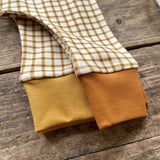 Mustard Gingham Printed Snood | Ready To Post