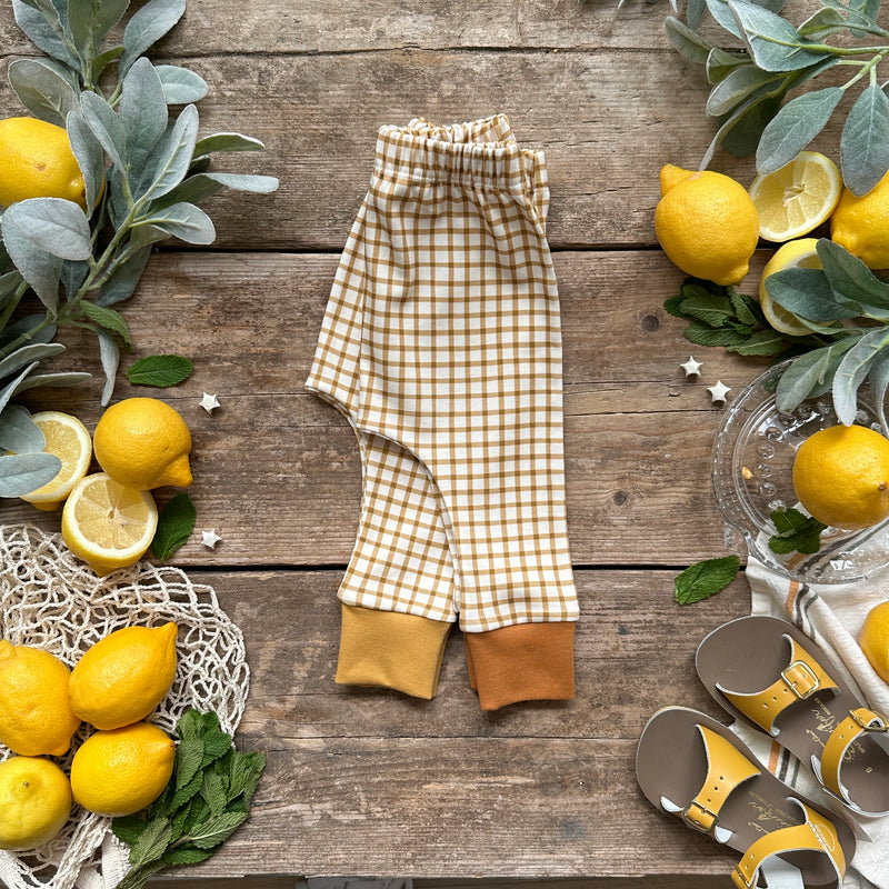 Mustard Gingham Harem Leggings | Ready To Post