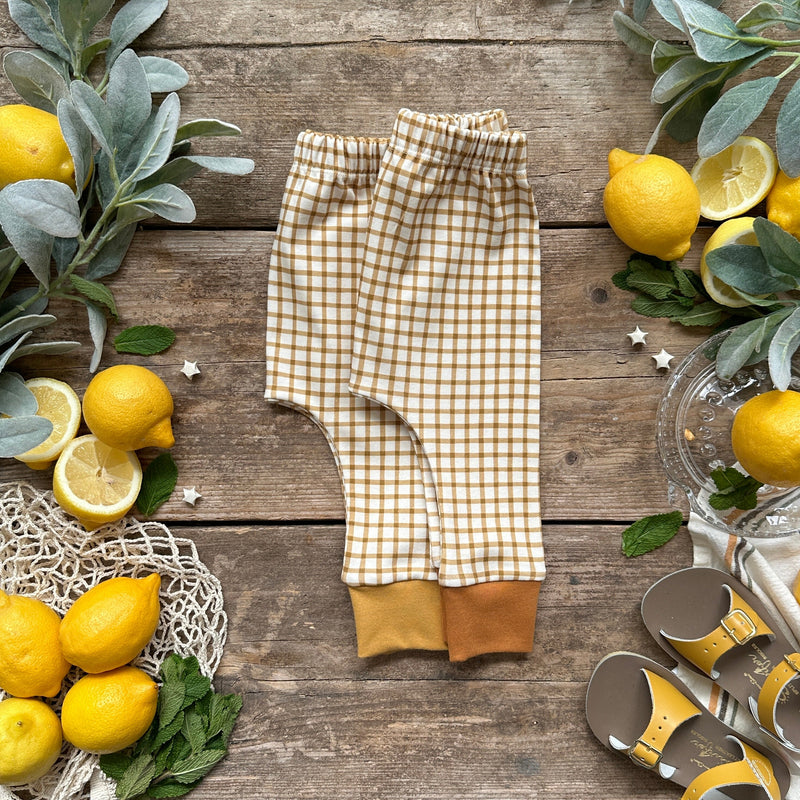 Mustard Gingham BeeJamas | Long