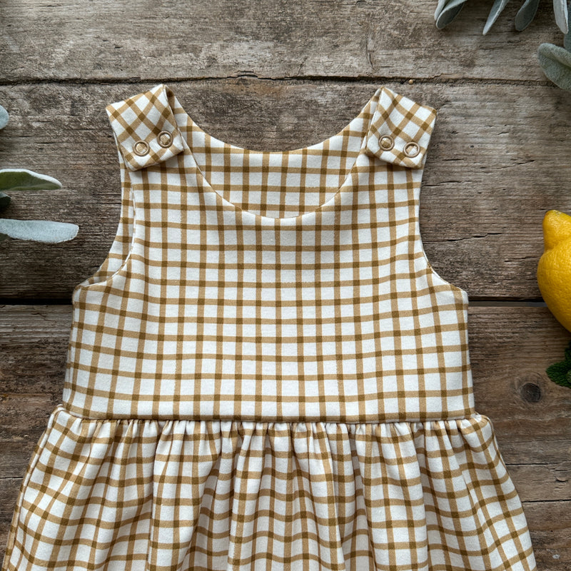 Mustard Gingham Dress