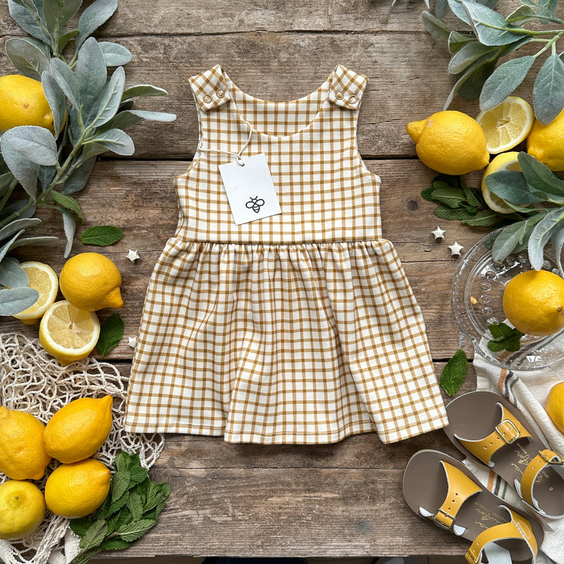 Mustard Gingham Dress | Ready To Post