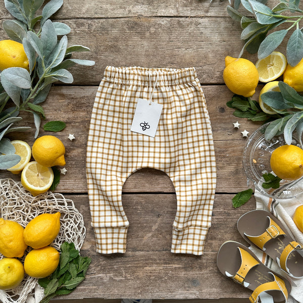 Mustard Gingham Harem Leggings | Ready To Post