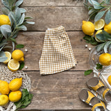 Mustard Gingham BeeJamas | Short | Ready To Post