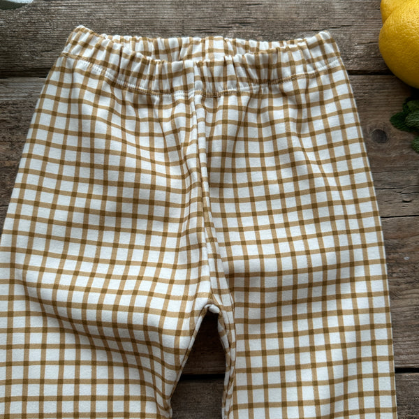 Mustard Gingham Slim Leggings | Ready To Post