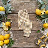 Mustard Gingham Slim Leggings | Ready To Post