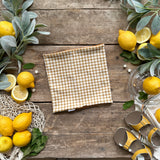 Mustard Gingham Printed Snood | Ready To Post