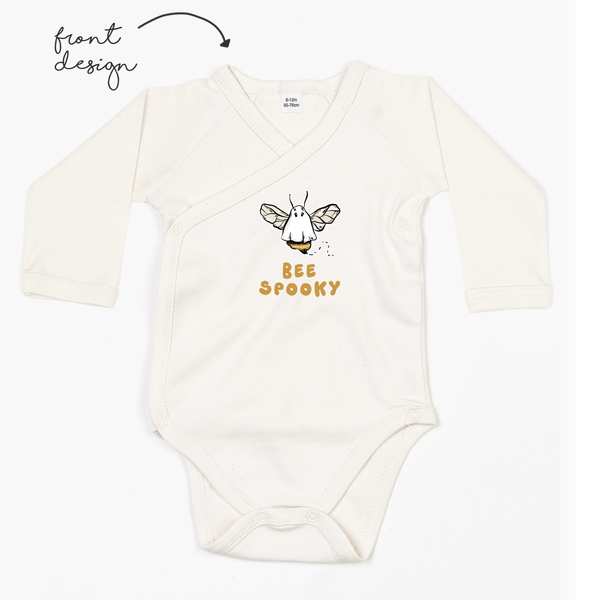 LoveBee Baby Kimono Bodysuits | Bee Spooky | Natural