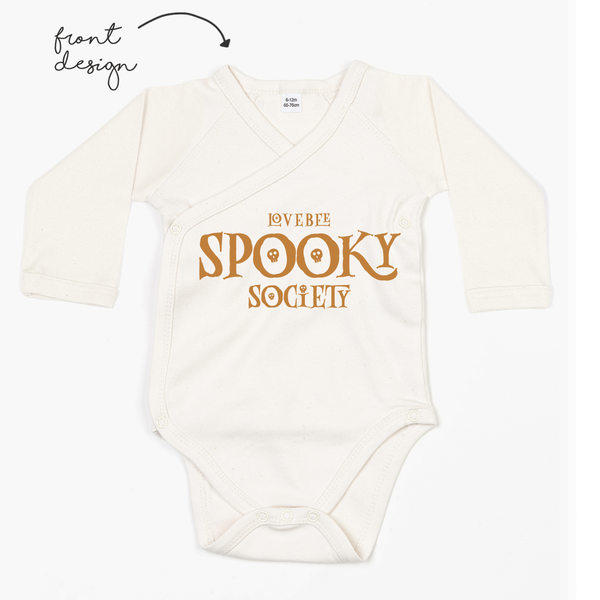 LoveBee Baby Kimono Bodysuits | Spooky Society | Natural