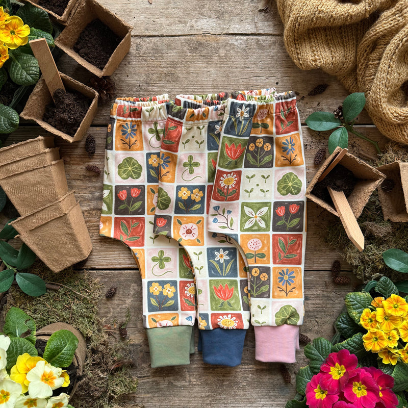 Patchwork Blooms Harem Leggings