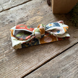 Patchwork Blooms Knot Bow Headband