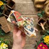 Patchwork Blooms Knot Bow Headband