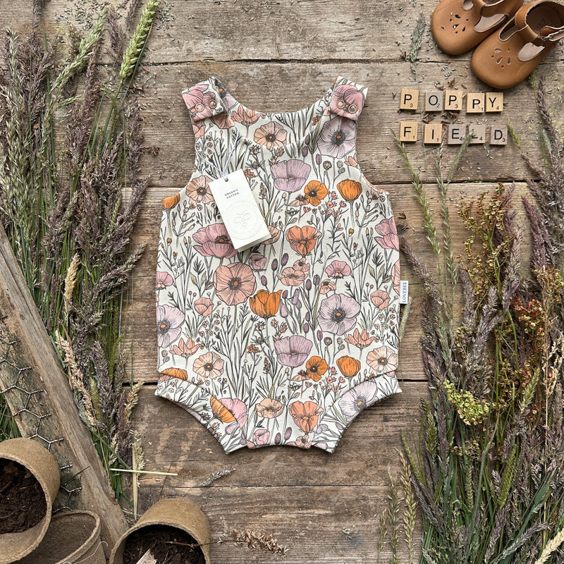 Poppy Field Bloomer Romper