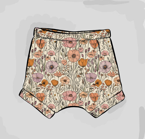 Poppy Field Cuffed Shorts