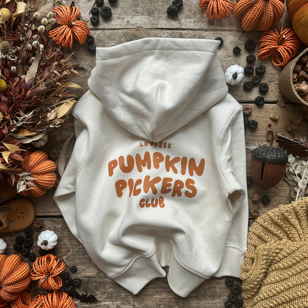 LoveBee Hoodies + T-shirts | Pumpkin Pickers | Natural Raw