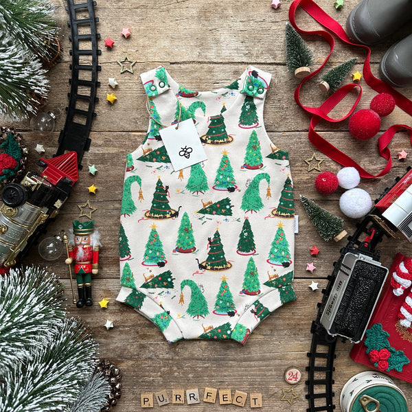 Purrfect Christmas Bloomer Romper | Ready To Post