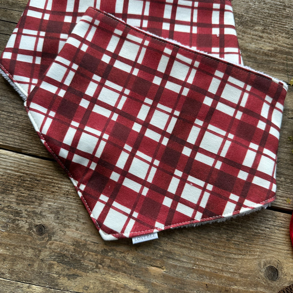 Red Check Dribble Bib | Ready To Post