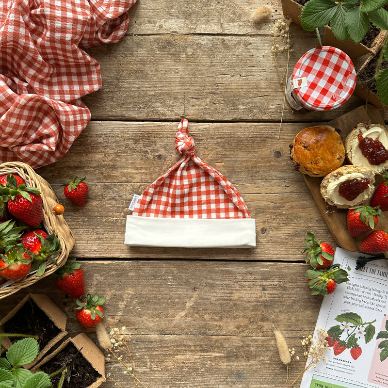 Red Gingham Knotted Hats | Ready To Post